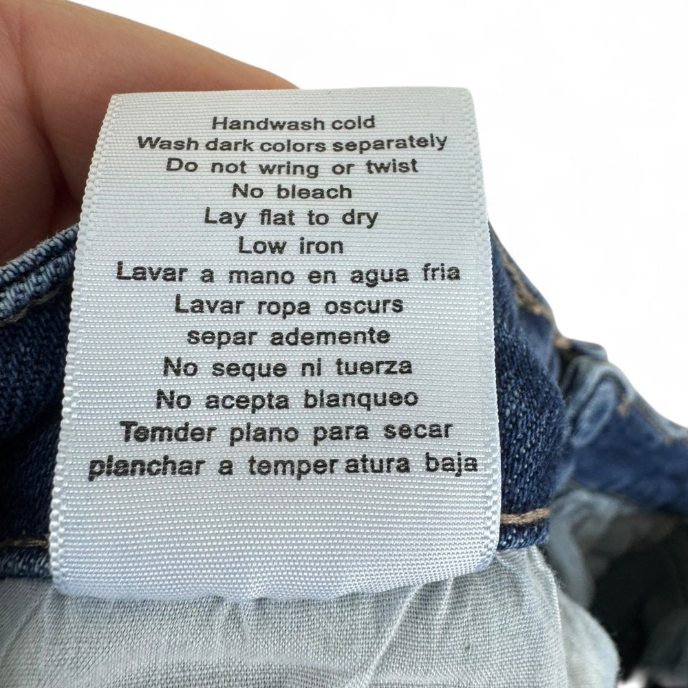 Judy Blue Women High Rise Distressed Destroyed Straight Fit Jeans Med Wash 13 31 - Picture 8 of 8